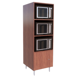 Condiment Stand Cabinet for 3 Microwaves