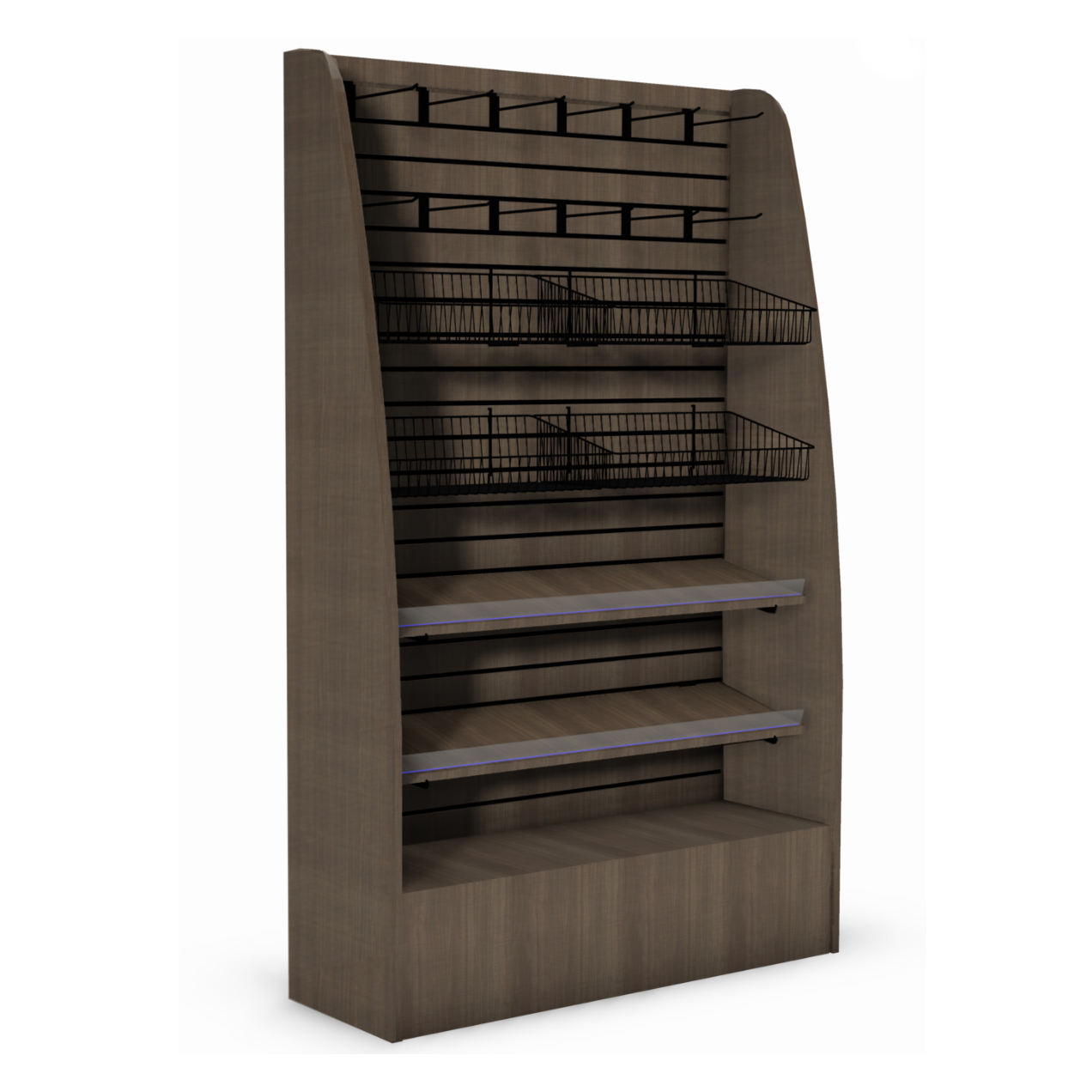 Free Standing Arched Sidewall Merchandiser