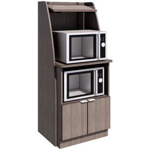 Free Standing Low Side Double Microwave Cabinet