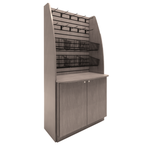 Free Standing Arched Sidewall Merchandiser Cabinet Base