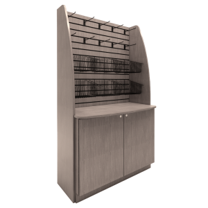 Free Standing Arched Sidewall Merchandiser Cabinet Base