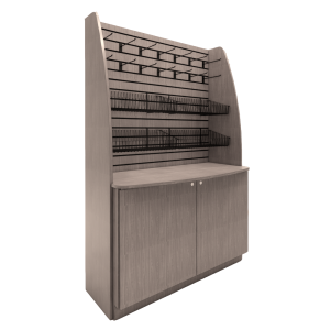 Free Standing Arched Sidewall Merchandiser Cabinet Base