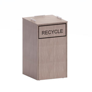 Single Wide Waste Receptacle, Swing Door