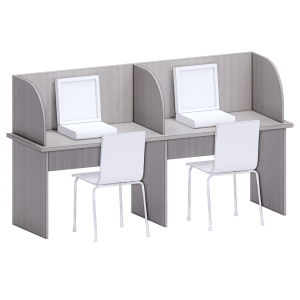 Work Station Computer Carrel - Double