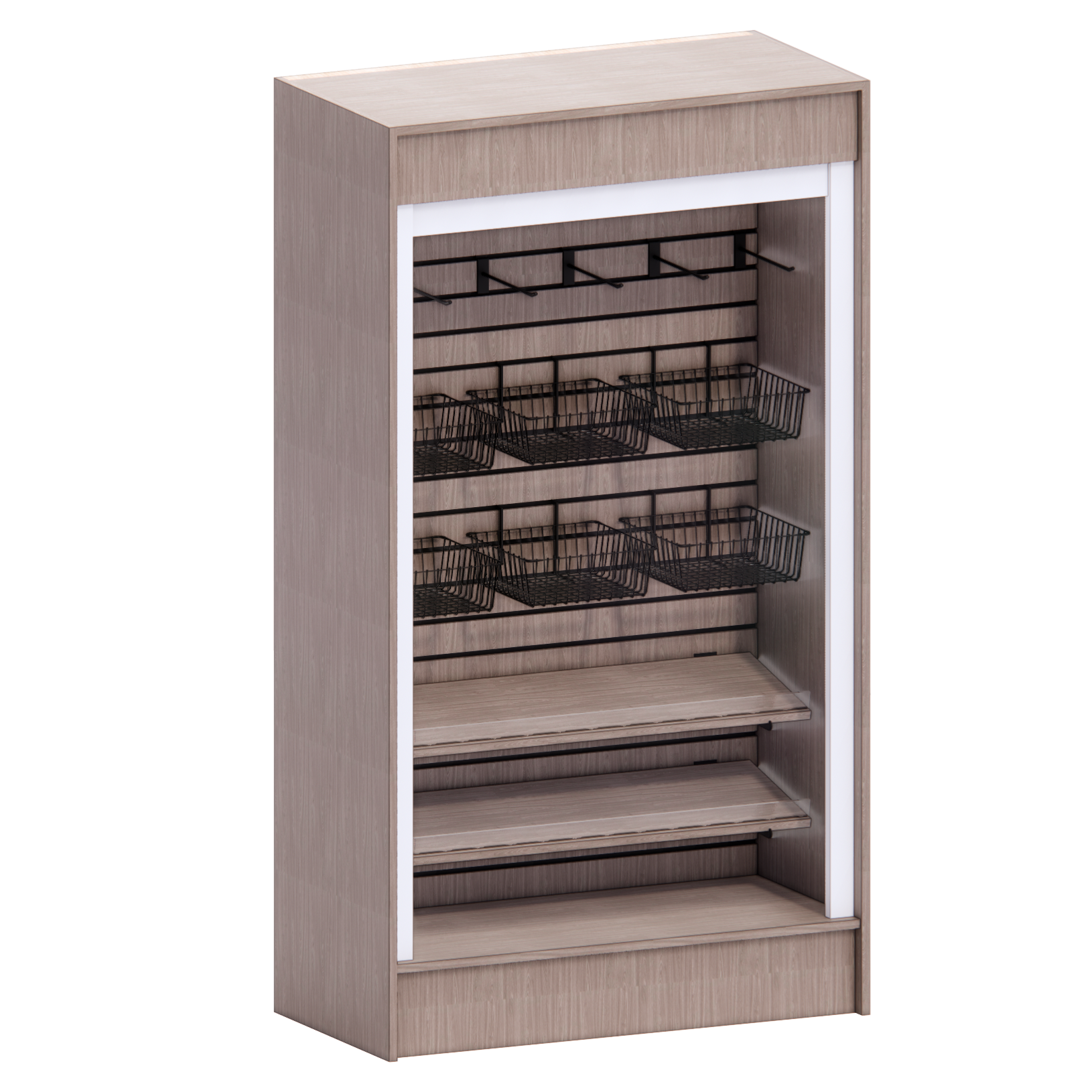 Merchandiser rolling gate